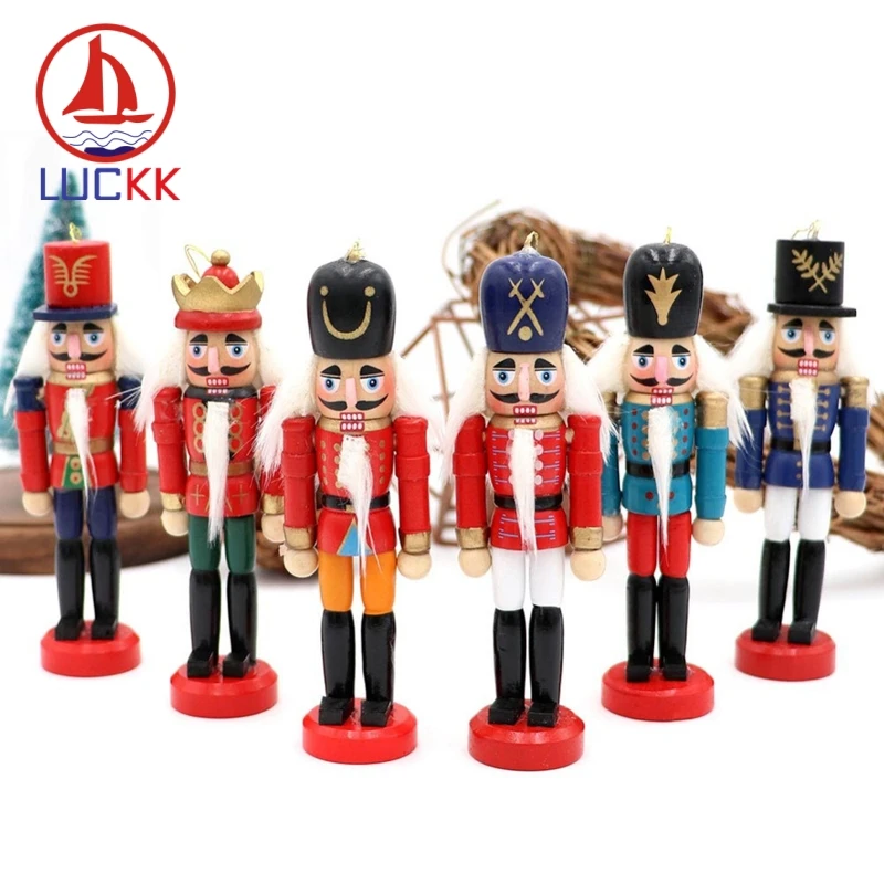 LUCKK 12 см Рождественский гайковёр солдат миниатюрные винтажные фигурки