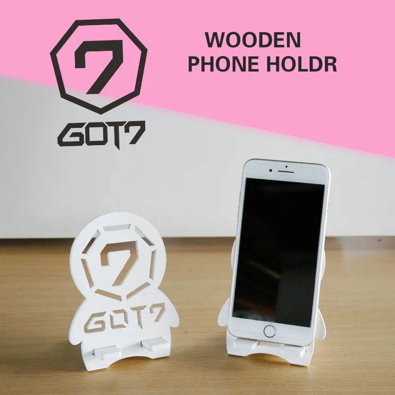 [MYKPOP]GOT7 мобильный телефон держатель деревянный коллекция поклонников KPOP