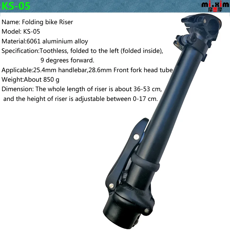 Folding Bike Adjustable Stem Alloy Aluminum Quick-Release 25.4mm With thread High Quality High Quality