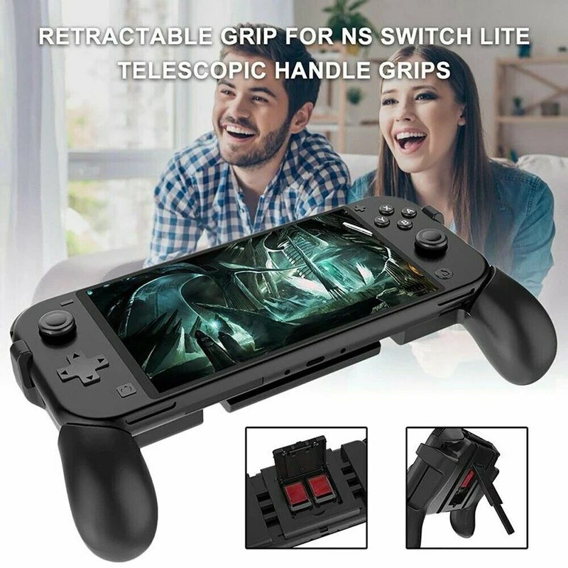 

Protective Case Foldable Ergonomic Handle Grip Holder with Card Storage for Nintendo Switch Lite