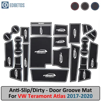 

Anti-Dirty Pad For VW Teramont Atlas 2017 2018 2019 2020 Volkswagen Accessories Door Groove Gate Slot Coaster Anti-Slip Mat Car
