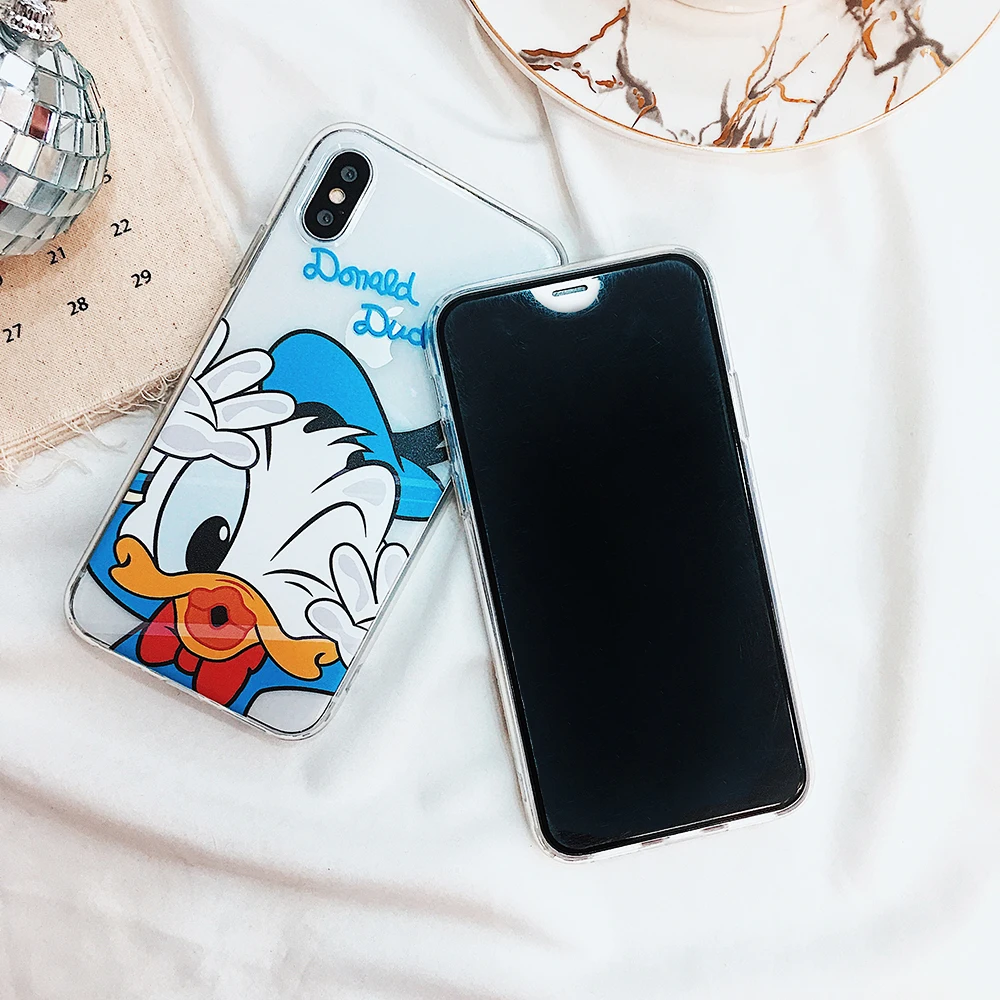 Чехол с милым рисунком Минни Ститч биглс для iPhone 11 Pro Max Xr X Xs 7 8 6 s Plus Дональд Дак Дейзи Принцесса мягкий чехол
