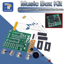 16 caixa de som de música-16 placa 16-tom módulo eletrônico kit diy peças componentes de solda prática kits de aprendizagem para arduino