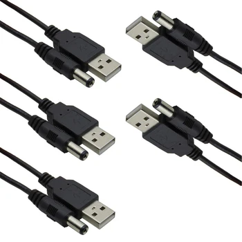 

5pcs/lot Length 0.8 M DC Power Adapter Plug USB Convert Plug with cable connector Power cord