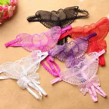 Женское нижнее белье, сексуальные кружевные трусики с бабочкой, прозрачные трусики для женщин, стринги, бесшовные трусики