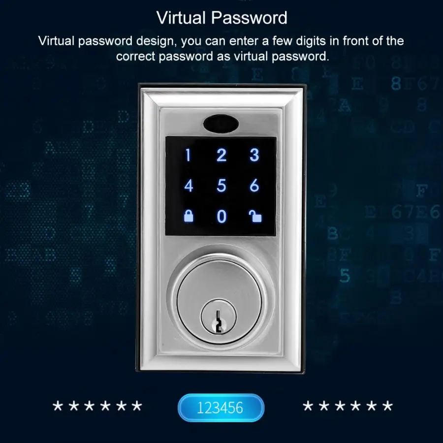 Интеллектуальный электронный дверной замок с клавиатурой и паролем, механический Противоугонный электронный дверной замок для домашней безопасности