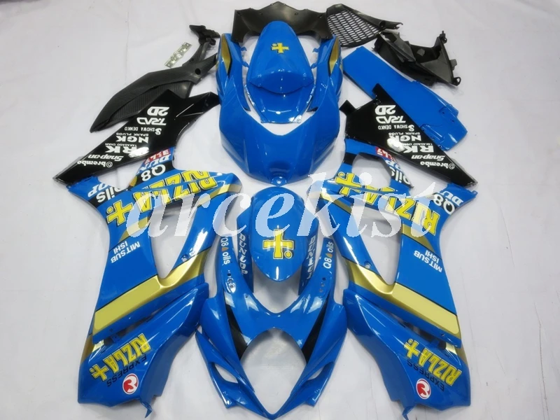 ABS мотоцикл Полный обтекатели комплект подходит для SUZUKI GSX-R1000 GSXR1000 2007 2008 07 08 K7 набор кузова Небесно-Голубой