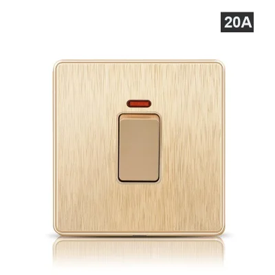 20A GOLD Стандарт Великобритании 20A 45A переключатель переменного тока для электроприборов высокой мощности переключатель водонагревателя холодильника переключатель кондиционера Hongkong - Цвет: 20A GOLD