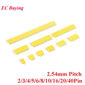 

10pcs 2.54mm Pitch Single Row Female Pin Straight Female Header Connector Socket 1X2/3/4/5/6/8/10/16/20/40Pin PCB For Arduino
