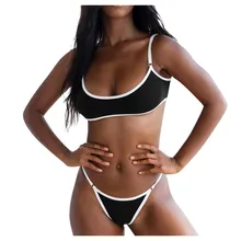 JAYCOSIN женский маленький размер простой сплошной цвет сексуальный купальник бандо Бикини Набор пуш-ап бразильский купальник пляжная одежда купальник