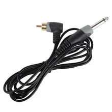 Медь RCA татуировки Клип шнур черный мягкий силиконовый правый угол L тип провода коннектора для роторной татуировки машины питания