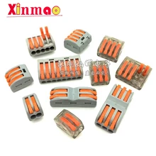 5 uds Cable de conector Mini rápido 221 PCT 222 413 Spl-2 3 cableado compacto Universal Conductor Push-bloque de terminales de China