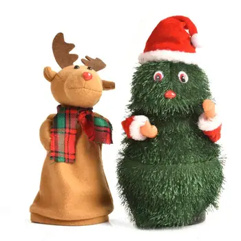 

2020 Christmas New Year 14 Inch Musical Electric Twerk Singing Dancing Santa Clause Hip Shake Figure Twisted Hip Toys