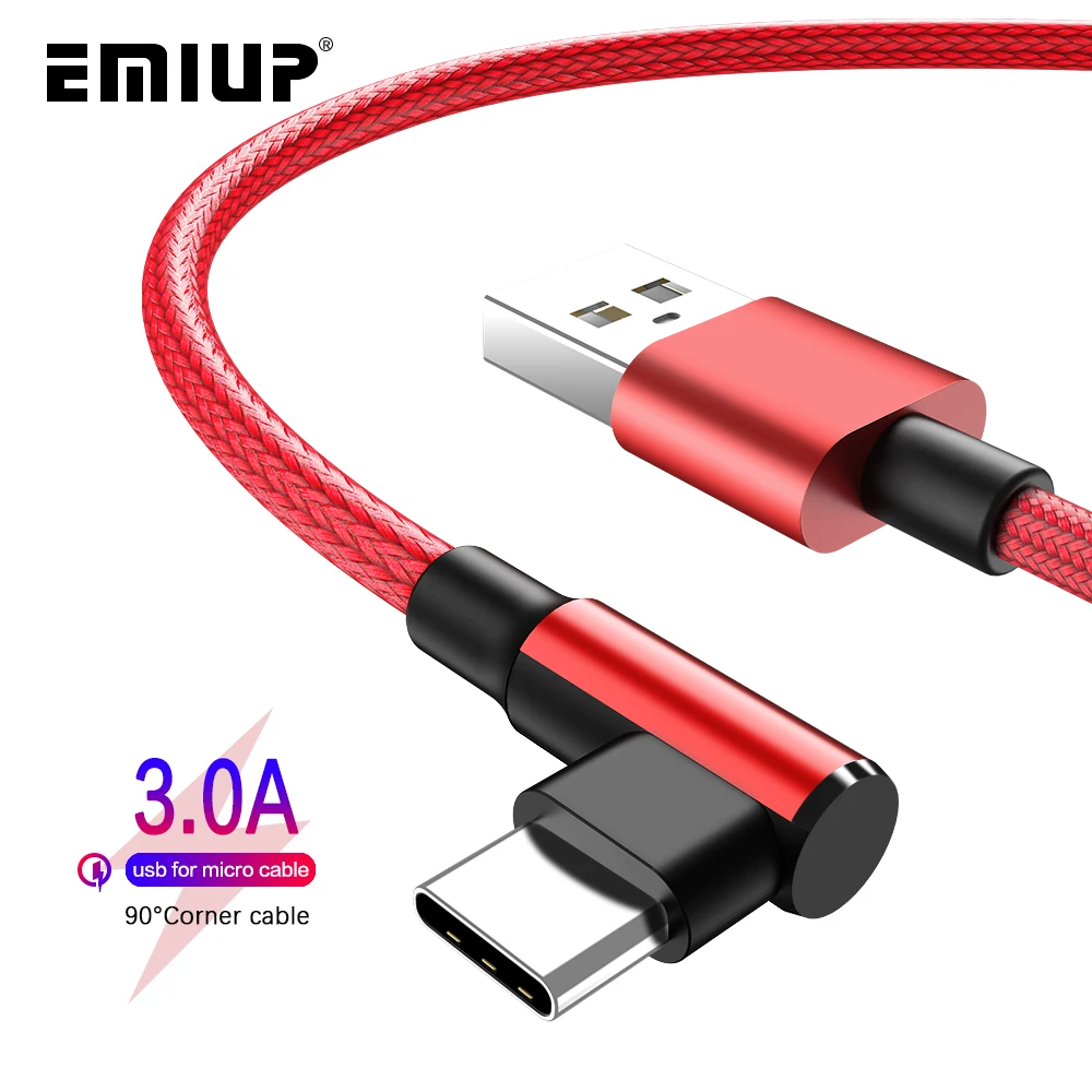 Micro USB кабель 3A быстрое зарядное устройство USB шнур Suntaiho 90 градусов локоть нейлоновая оплетка usb type c кабель для huawei Xiaomi samsung Honor