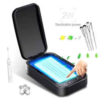 

UV Face Mask Sterilizer Box Anti Bacteria Ultraviolet Ray Disinfection for Jewelry Watch Phone Charging Multifunctional Box
