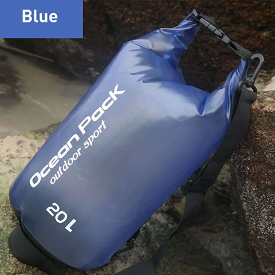 20L Blue 2L/5L/10L/20L/30L открытый сухой водонепроницаемый мешок сухой мешок водонепроницаемый плавающий сухой шестерни сумки для лодок Рыбалка рафтинг плавание - Цвет: 20L Blue