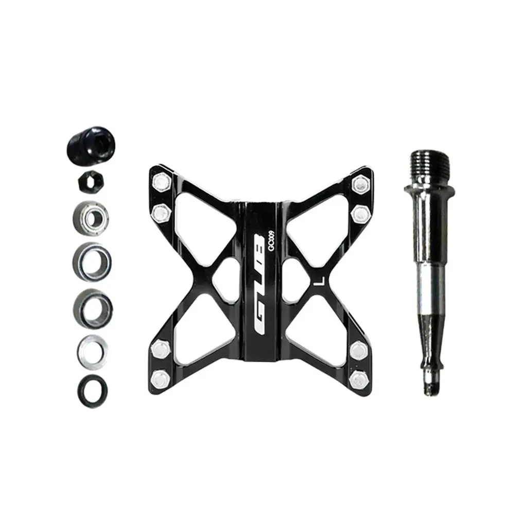GUB GC009 Ultralight Pedals MTB BMX Mountain Pedals Bike Bicycle Cycling 3 Bearings Platform Pedals CNC AL6061+ Cr-Mo Axis 240g