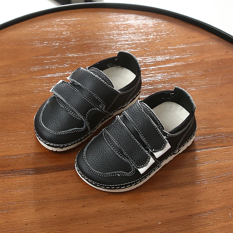 Fall New Kids'sports Shoes Genuine Leather Girls' Fashion Breathable Casual Shoes Boys Loafers 1-3-15 Years Old