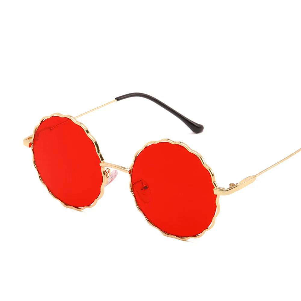 Солнцезащитные очки с круглыми цветами для мужчин и женщин Модные Винтажные