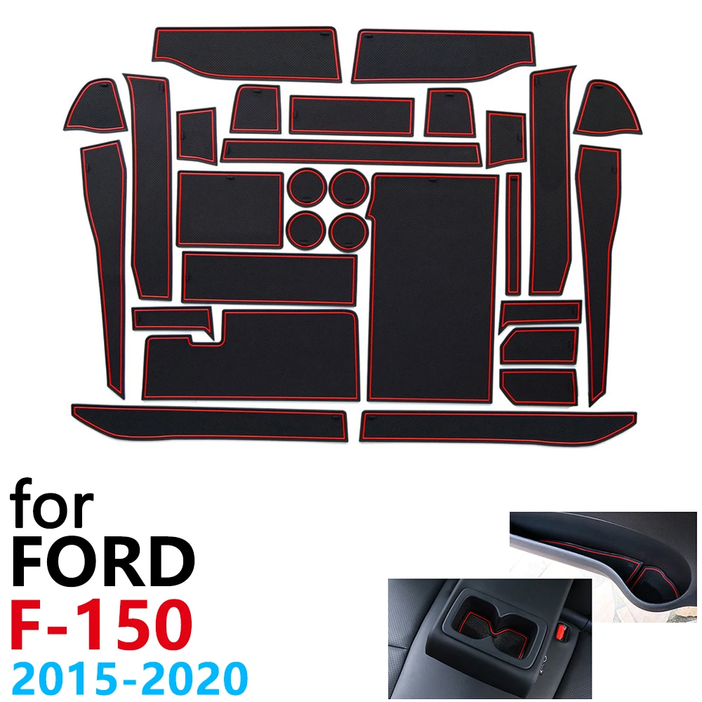 Противоскользящий резиновый коврик для чашки дверной с желобом Ford F150 F 150 Raptor