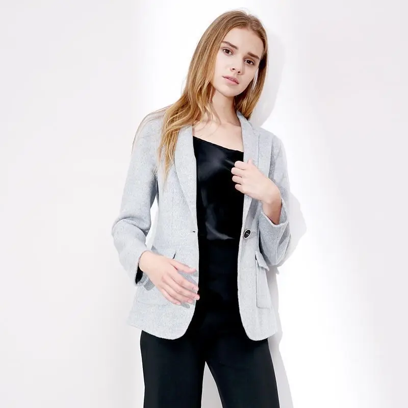 

British style handmade wool blazers coat 2019 autumn and winter new stylish women's woolen blazers coat women 5W19802