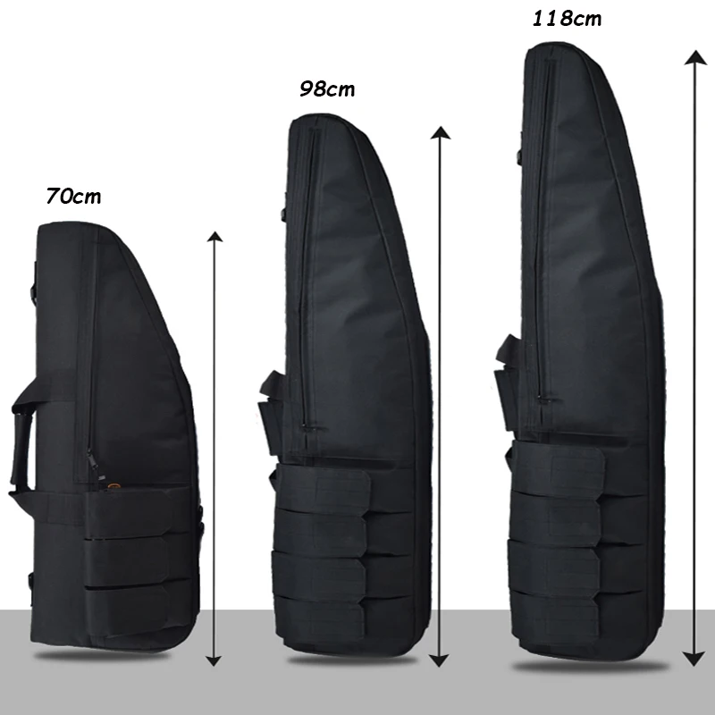 

70cm/98cm/118cm Heavy Duty Rifle Case Gun Carry Shoulder Bag Tactical Gun Bag For Wargame Military Molle Bag Hunting Accessories