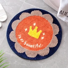 Матовый кашемировый напольный коврик в форме цветка для дома или ванной комнаты, супер мягкий плюшевый анти-стастический коврик для украшения дома