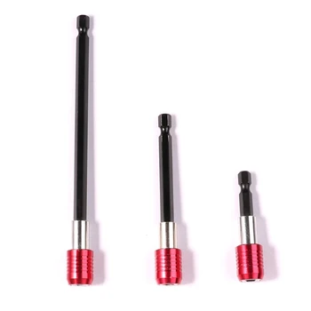 

1/4 Inch Hex Shank Quick Release Screwdriver Magnetic Drill Bit Holder Extension Rod Bar 60mm 100mm 150mm
