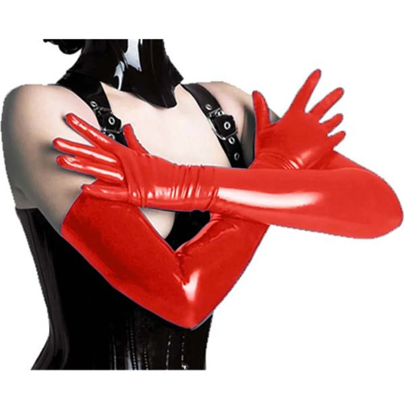 Сексуальные женские перчатки, искусственная кожа, Wetlook, Порно кожаные варежки, латекс, фетиш, длинные руки, перчатки, косплей костюмы, блестящая танцевальная клубная одежда