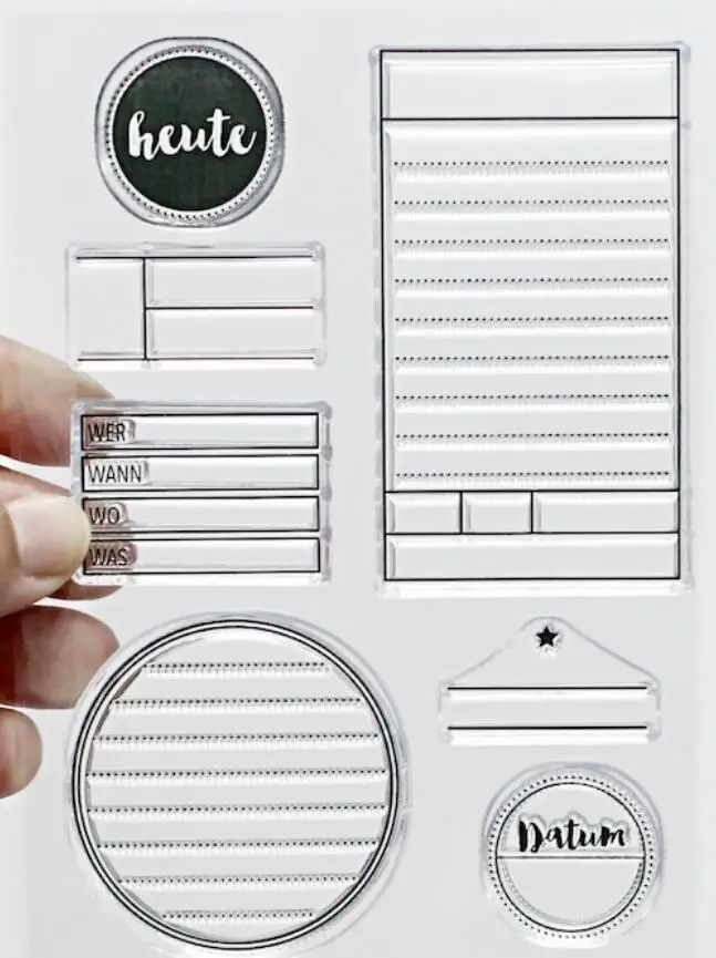 Немецкий прозрачный силиконовый штамп/печать для сделай сам