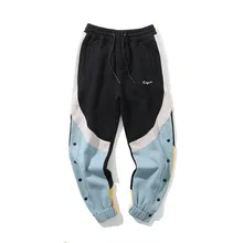 TKPA европейские, американские уличные Популярные Брендовые мужские спортивные штаны осень-зима контрастный цвет ce niu kou Beam