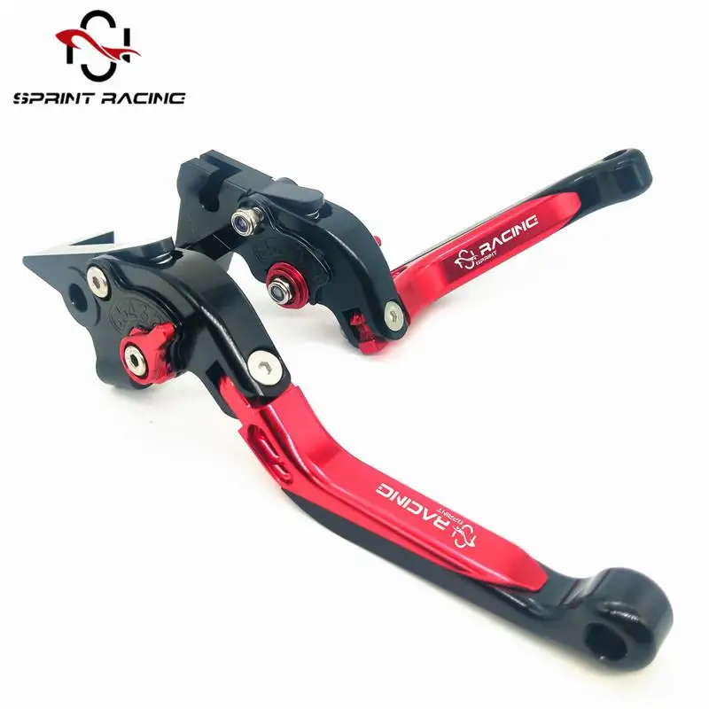 Sprint Racing Motorcycle Folding Extendable CNC Adjustable Clutch Brake Levers Handlebears Accessories For benelli TNT135 TNT125 - Цвет: Black-Red