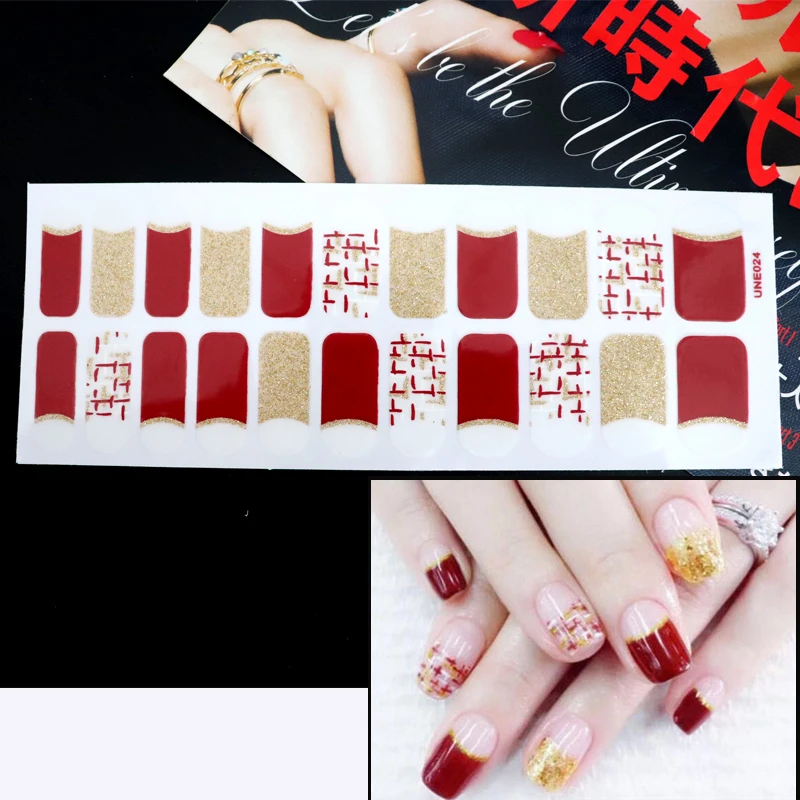 

22tips Colorful Toe Nail Stickers Smile Pattern Summer Style Polish Toe Nail Wraps Waterproof Manicure Kids Feet Decorations