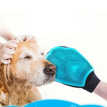 

Silicone Dog Pet brush Glove Deshedding Gentle Efficient Pet Grooming Glove Dog Bath Cat Cleaning Supplies Pet Glove Dog Combs P