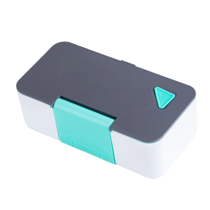 

ELEG-Portable Lunch Box Phone Holder Microwave Oven Lunch Box Lunch Box Square Food Container Plastic