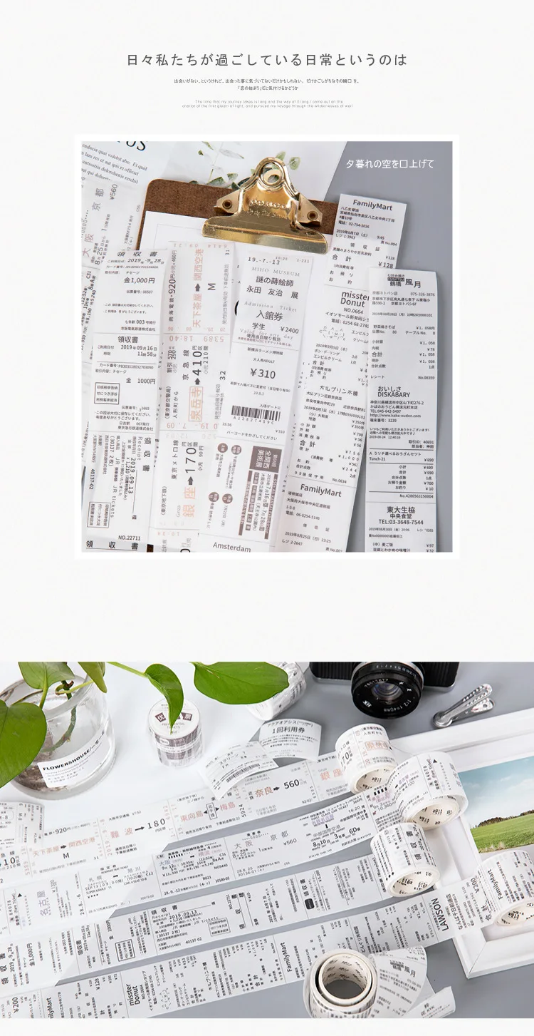 1 шт./партия клейкая лента из рисовой бумаги день сбора билетов управление декоративный Клей Скрапбукинг DIY Бумага японские наклейки