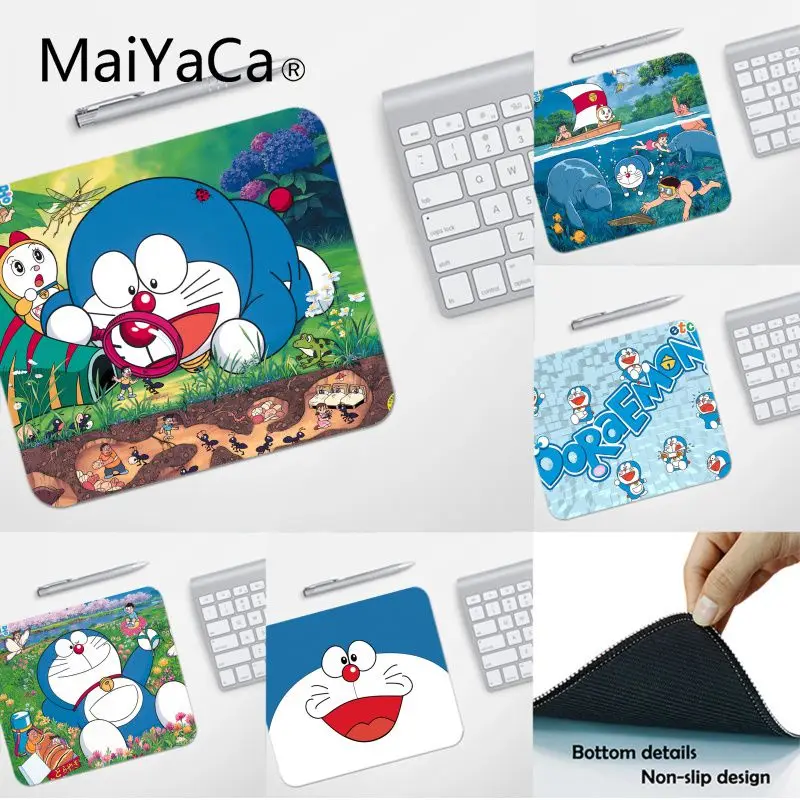 MaiYaCa высокое качество Doraemon противоскользящие прочные силиконовые компьютерные коврики Лидер продаж подставка под руку мышь