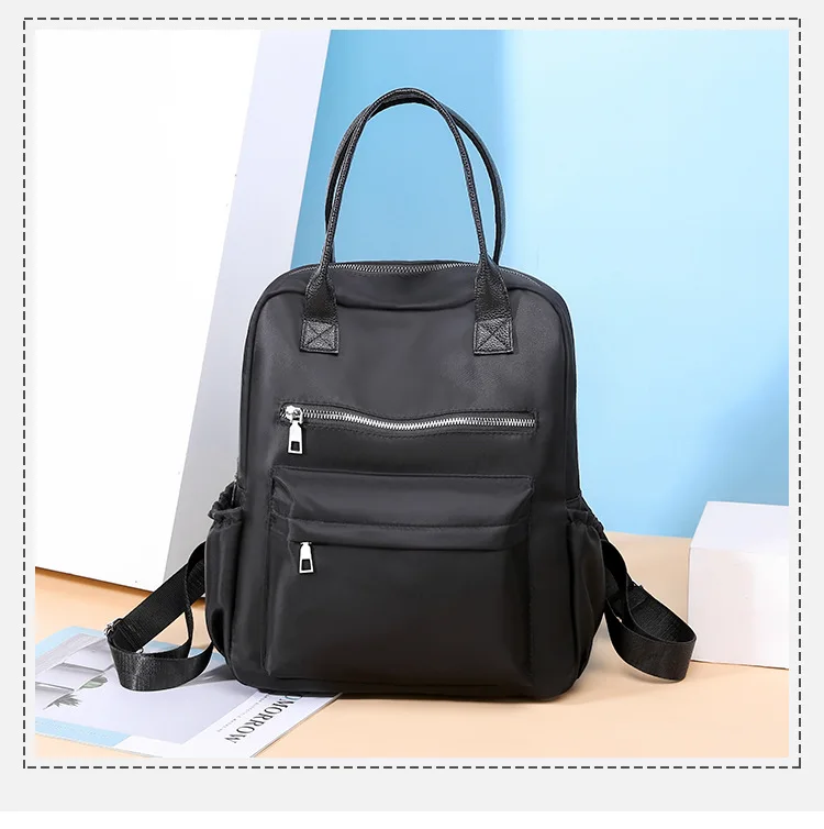 Oxford Dual Purpose Backpack Women's Korean-style New Style Nylon Hand School Bag Versatile Casual Bag Backpack