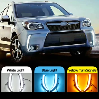 

Car Flashing 2Pcs LED for Subaru Forester 2013 2014 2015 2016 2017 2018 Daytime Running Light DRL Turn siganl with night blue