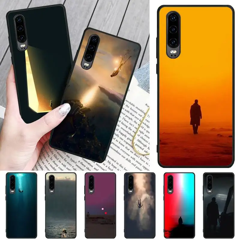 

Artistic fine pattern Cover Black Soft Shell Phone Case For Huawei P8 lite 2017 P9 P10 20Pro Lite Pro P30lite P Smart 2019