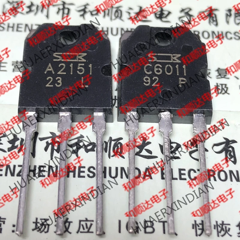 5 шт., новые оригинальные кнопки A2151 C6011 2SA2151 2SC6011 TO-3P на