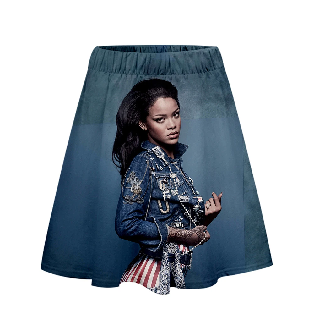 Rihanna юбка Harajuku Повседневная стиль Harajuku поп юбки новые сексуальные Kpop Женские повседневные Горячая Распродажа Rihanna Мода