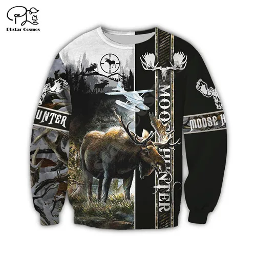 

PLstar Cosmos Animal Camo Moose Hunting Hunter Causal Pullover NewFashion 3DPrint Zipper/Hoodies/Sweatshirt/Jacket/Men/Women s10