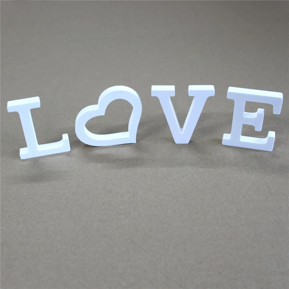 Толщиной 12 мм 1 комплект белые деревянные буквы LOVE & DIY персонализированное имя