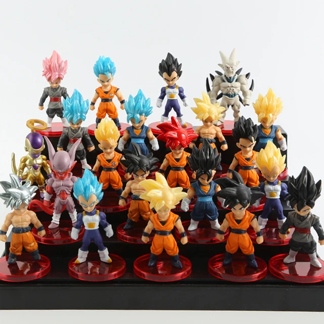 Venda 6pcs 6-8cm dragon ball z trunks do anime figura de um super saiyajin  vegeta, goku trunks, filho de goku, figuras de ação, de pvc modelo de  brinquedos para as crianças do