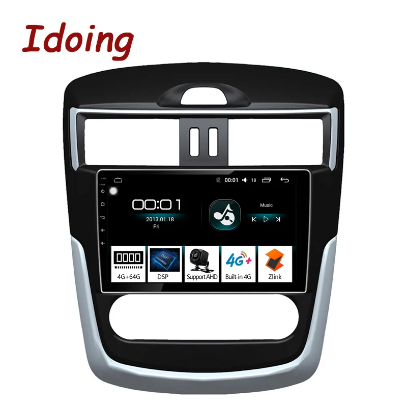 Perfect Idoing 9"Car Radio Multimedia NO 2 din DVD Video Player Navigation GPS Android 8.1 8,1 4G For Nissan Serena tiida 2016 4G+64G 1