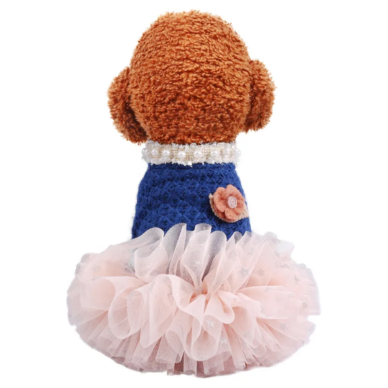 Новые платья принцессы для собак зимнее теплое пальто для маленьких собак юбка с кошкой Одежда для собак платье-пачка костюм для щенка чихуахуа XS-XL