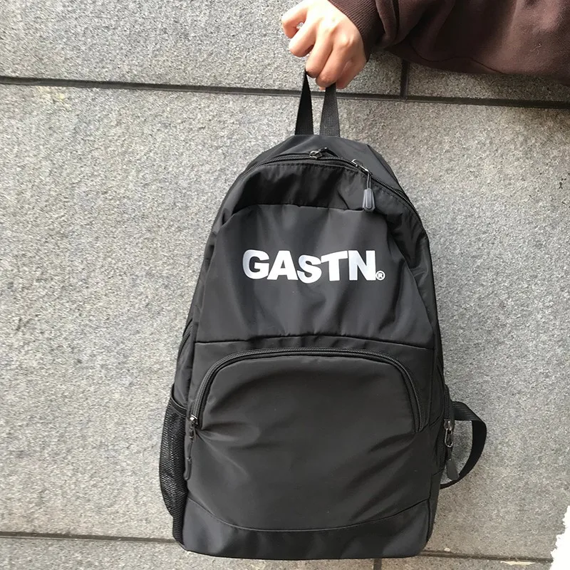 

Nylon letters artistic couple schoolbag 2019 simple large-capacity backpack