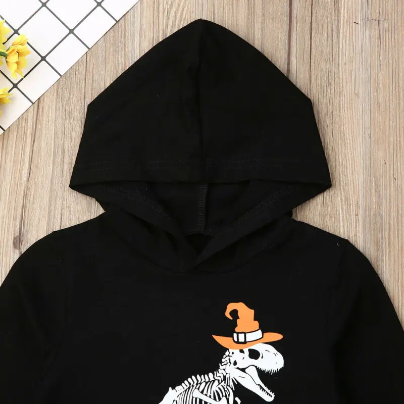 Halloween Clothes Baby Boys Clothes Costume Dinosaur Hooded Sweatshirt Tops + Pants Outfit Set 2pcs 0-24 montsh