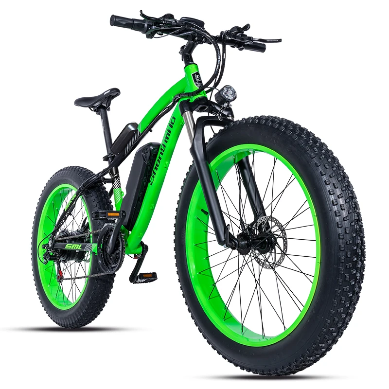 Electric bike 26*4.0inch Aluminum electric Bicycle 48V17A 1000W 40KM/H 6Speed Powerful Fat Tire bike Mountain snow ebike